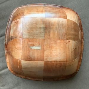 Wooden square bowl 10 inches